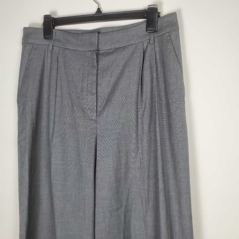 Express Gray Wide Leg Trouser Work Pant Slacks Women's Size 10 - Picture 3 of 12